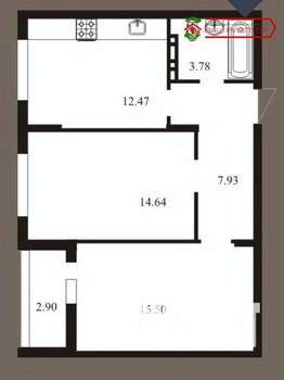 2-к квартира, вторичка, 58м2, 2/10 этаж