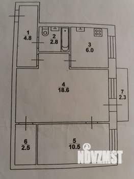 2-к квартира, вторичка, 45м2, 3/5 этаж