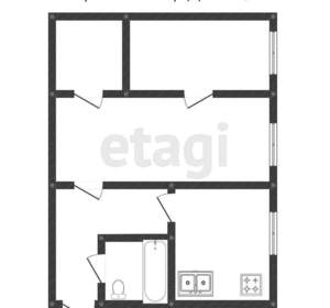 2-к квартира, вторичка, 44м2, 1/2 этаж