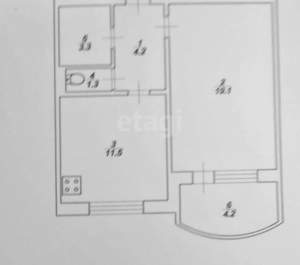 1-к квартира, вторичка, 39м2, 9/10 этаж