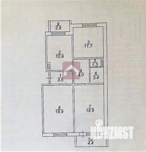 3-к квартира, вторичка, 77м2, 6/10 этаж