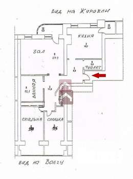 3-к квартира, вторичка, 128м2, 8/9 этаж