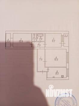 3-к квартира, вторичка, 62м2, 2/9 этаж