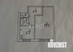 1-к квартира, вторичка, 32м2, 4/9 этаж
