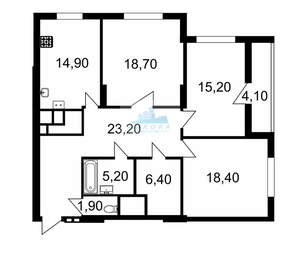 3-к квартира, вторичка, 108м2, 11/16 этаж