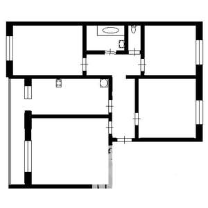 4-к квартира, вторичка, 70м2, 2/9 этаж