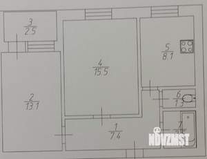 2-к квартира, вторичка, 48м2, 3/10 этаж