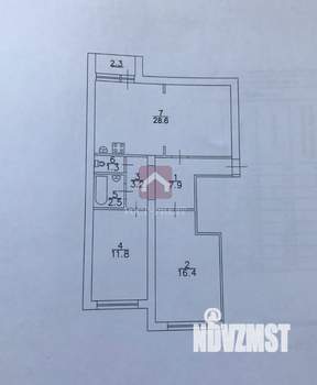 2-к квартира, вторичка, 71м2, 4/10 этаж