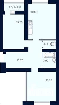 2-к квартира, вторичка, 73м2, 1/10 этаж