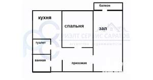2-к квартира, вторичка, 44м2, 3/9 этаж