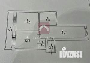 2-к квартира, вторичка, 59м2, 1/9 этаж
