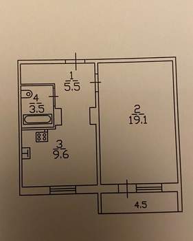 1-к квартира, вторичка, 38м2, 7/10 этаж