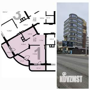 1-к квартира, вторичка, 52м2, 5/7 этаж