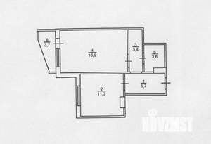 1-к квартира, вторичка, 43м2, 7/10 этаж