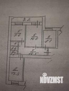 3-к квартира, вторичка, 61м2, 8/10 этаж