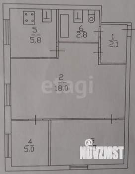 2-к квартира, вторичка, 42м2, 3/5 этаж