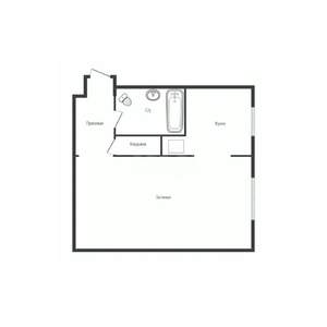 1-к квартира, вторичка, 30м2, 1/5 этаж