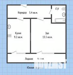 1-к квартира, вторичка, 37м2, 4/10 этаж