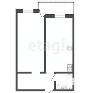 1-к квартира, вторичка, 40м2, 8/9 этаж