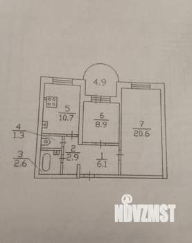 2-к квартира, вторичка, 58м2, 7/11 этаж
