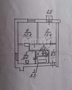 2-к квартира, вторичка, 50м2, 4/4 этаж