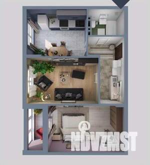 2-к квартира, вторичка, 58м2, 2/10 этаж