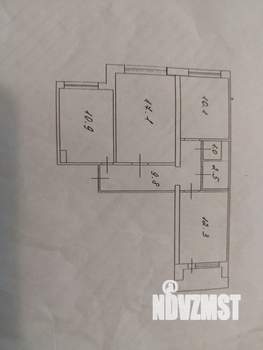 3-к квартира, вторичка, 66м2, 2/9 этаж