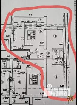 3-к квартира, вторичка, 72м2, 4/10 этаж