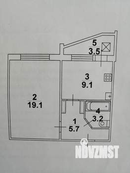 1-к квартира, вторичка, 37м2, 3/6 этаж