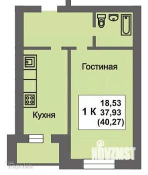 1-к квартира, вторичка, 38м2, 9/10 этаж