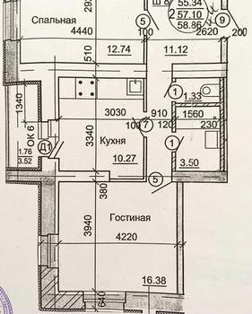 2-к квартира, вторичка, 59м2, 8/9 этаж