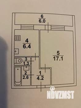 1-к квартира, вторичка, 32м2, 5/9 этаж