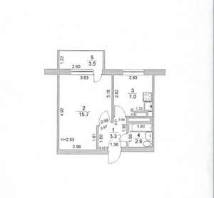 1-к квартира, вторичка, 29м2, 2/5 этаж