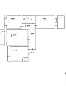 3-к квартира, вторичка, 63м2, 9/10 этаж