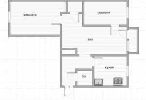 3-к квартира, вторичка, 43м2, 4/6 этаж