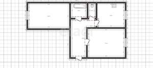 2-к квартира, вторичка, 62м2, 1/4 этаж