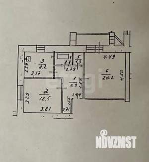 2-к квартира, вторичка, 53м2, 5/10 этаж