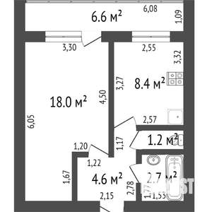 1-к квартира, вторичка, 34м2, 7/9 этаж