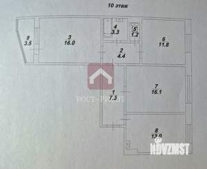 3-к квартира, вторичка, 73м2, 10/11 этаж