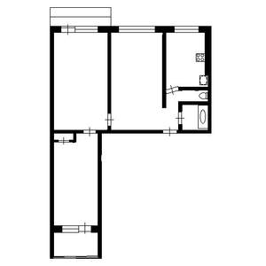 3-к квартира, вторичка, 65м2, 6/10 этаж
