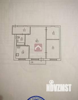 2-к квартира, вторичка, 50м2, 2/5 этаж