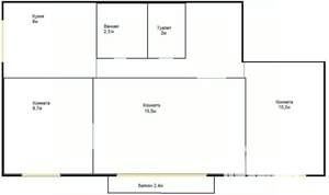 3-к квартира, вторичка, 53м2, 4/9 этаж