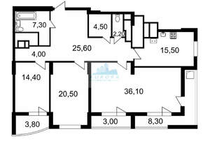 3-к квартира, вторичка, 147м2, 13/16 этаж