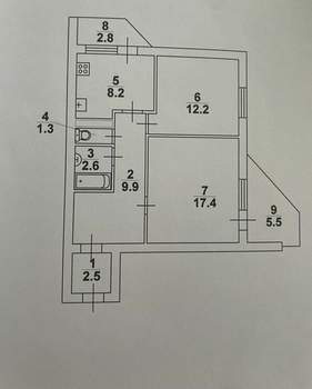 2-к квартира, вторичка, 62м2, 11/14 этаж