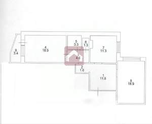 2-к квартира, вторичка, 75м2, 4/10 этаж