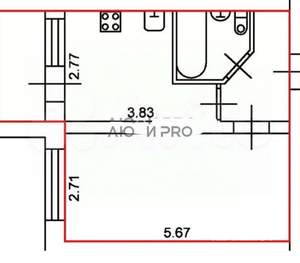 1-к квартира, вторичка, 31м2, 3/3 этаж