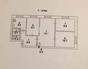 4-к квартира, вторичка, 60м2, 1/5 этаж