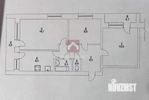 3-к квартира, вторичка, 60м2, 2/3 этаж