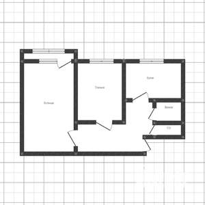 2-к квартира, вторичка, 42м2, 5/5 этаж