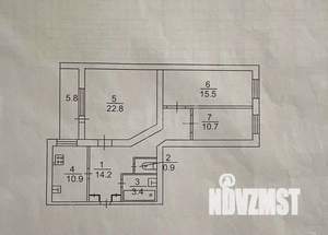 3-к квартира, вторичка, 78м2, 6/6 этаж